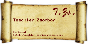 Teschler Zsombor névjegykártya